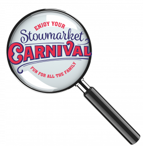 Magnifying glass on the Carnival logo