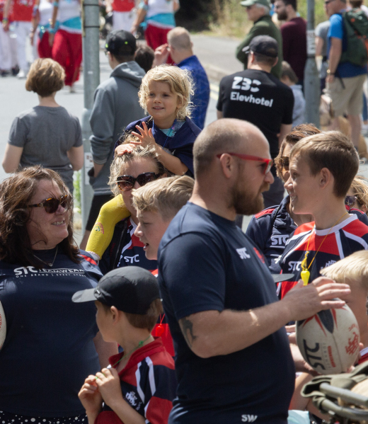 People watching the Procession 2023